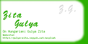 zita gulya business card